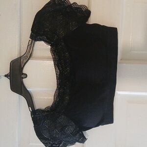 Elegant Black Lace Crop Top